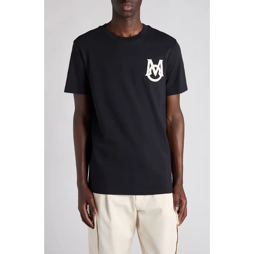 Monogram Logo Cotton T-Shirt by Moncler