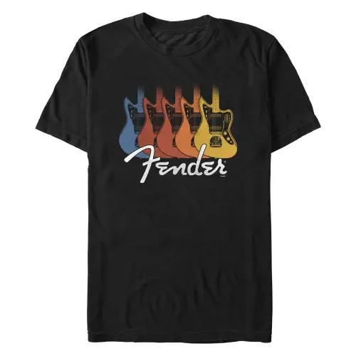 Guitar Retro Rainbow Short Sleeve Graphic T-Shirt by FENDER