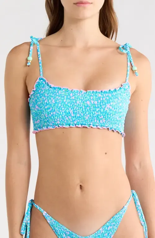 Smocked Crop Bikini Top by Kulani Kinis