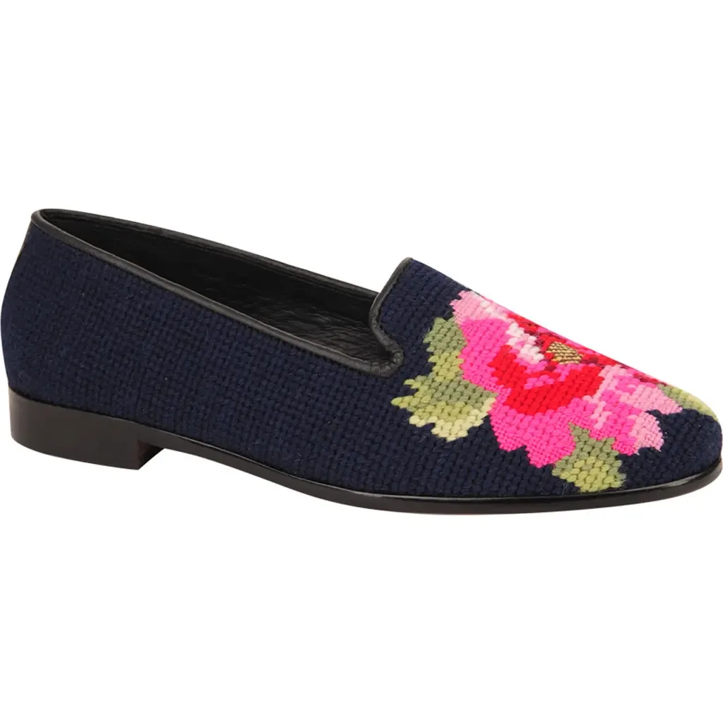 Needlepoint Peony Flat Loafer by ByPaige