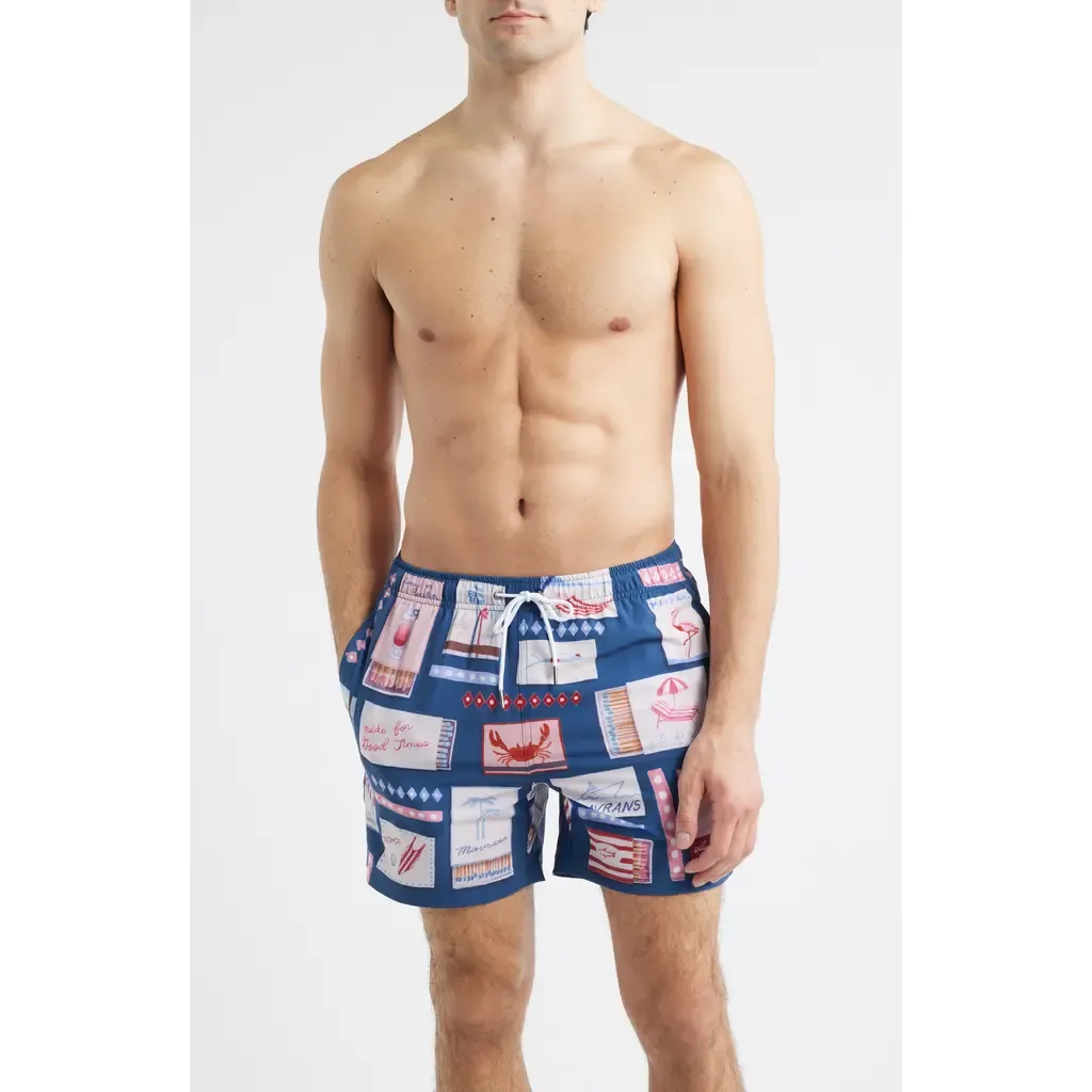 Match Box Swim Trunks by MAVRANS