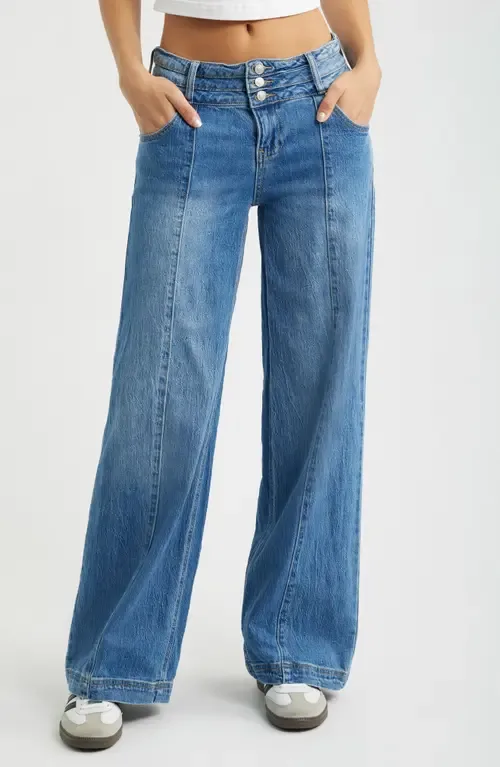 Bella Wide Leg Triple Waist Jeans by YMI