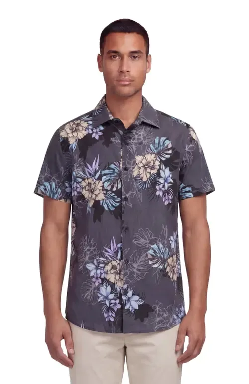 Linen Printed Shirt by Lords of Harlech