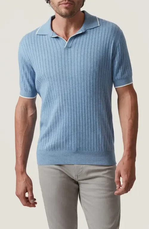 Rib Short Sleeve Polo Sweater by 34 Heritage