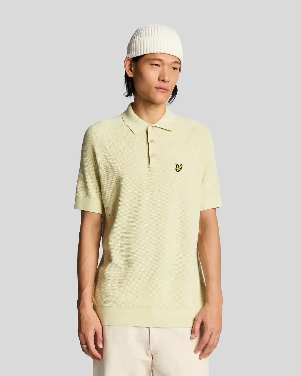 Linen Blend Knitted Polo