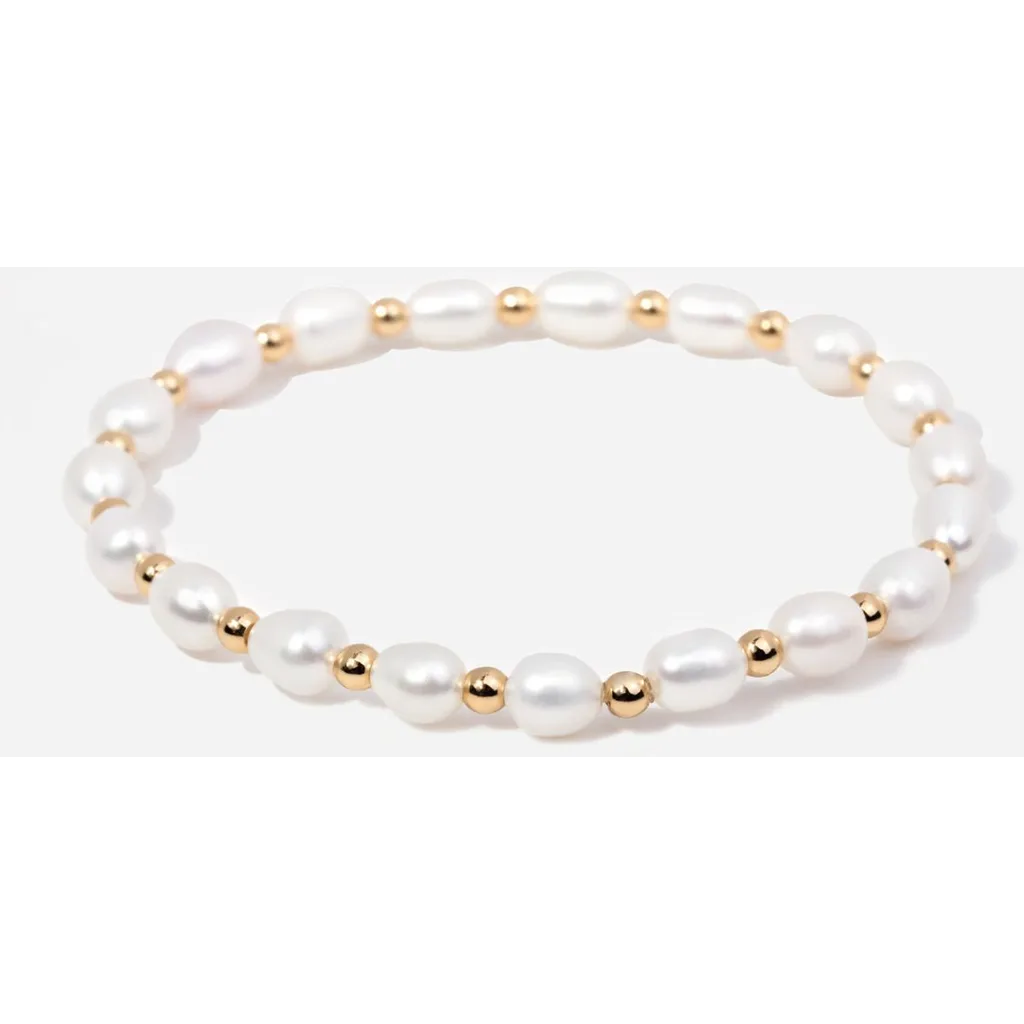Avery Pearl Bead Bracelet by Little Sky Stone