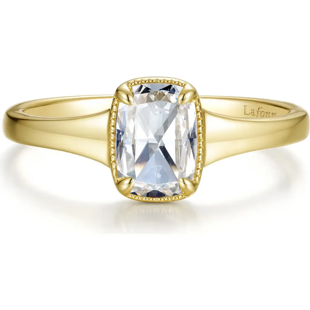 Elara Cushion Cut Simulated Diamond Ring by Lafonn
