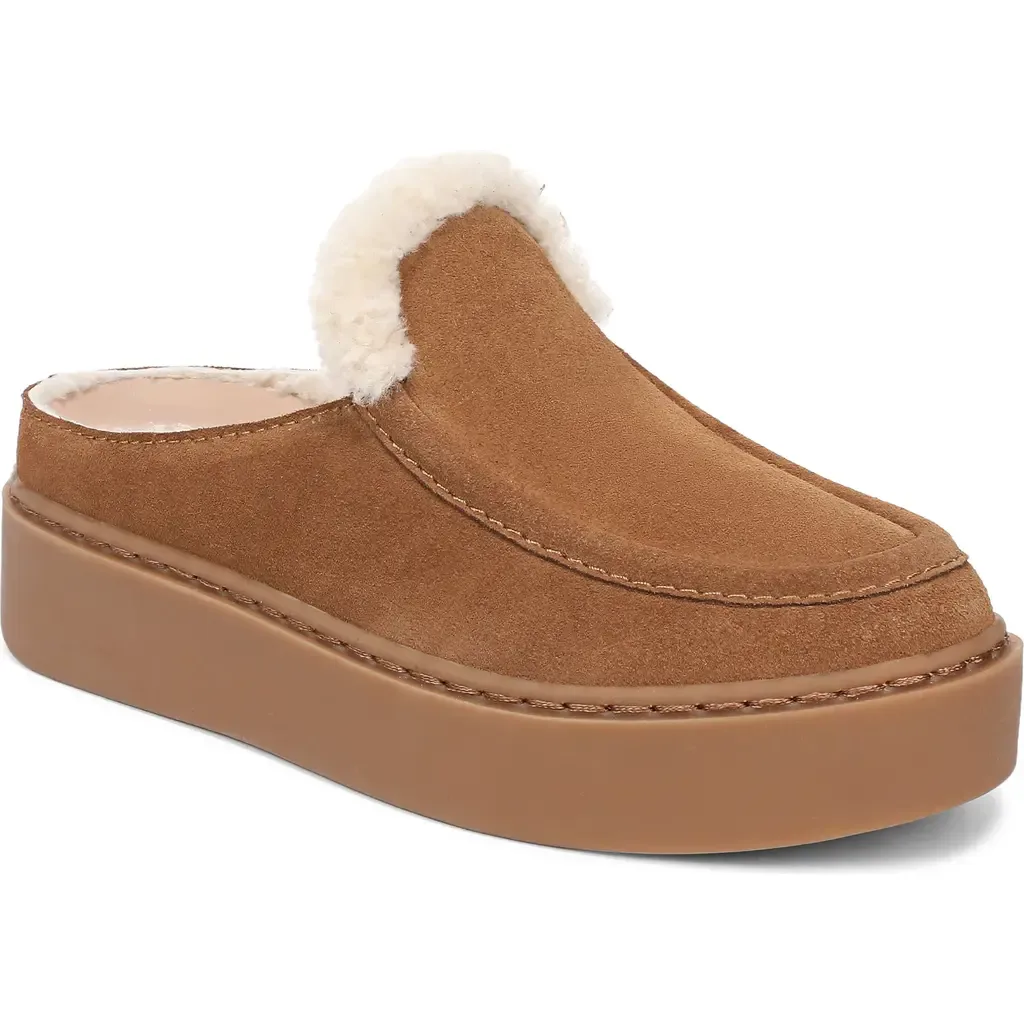 Sunny Genuine Shearling Lined Platform Clog