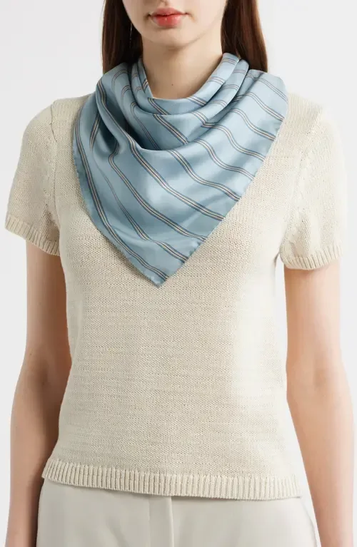 Stripe Silk Twill Scarf by Vince