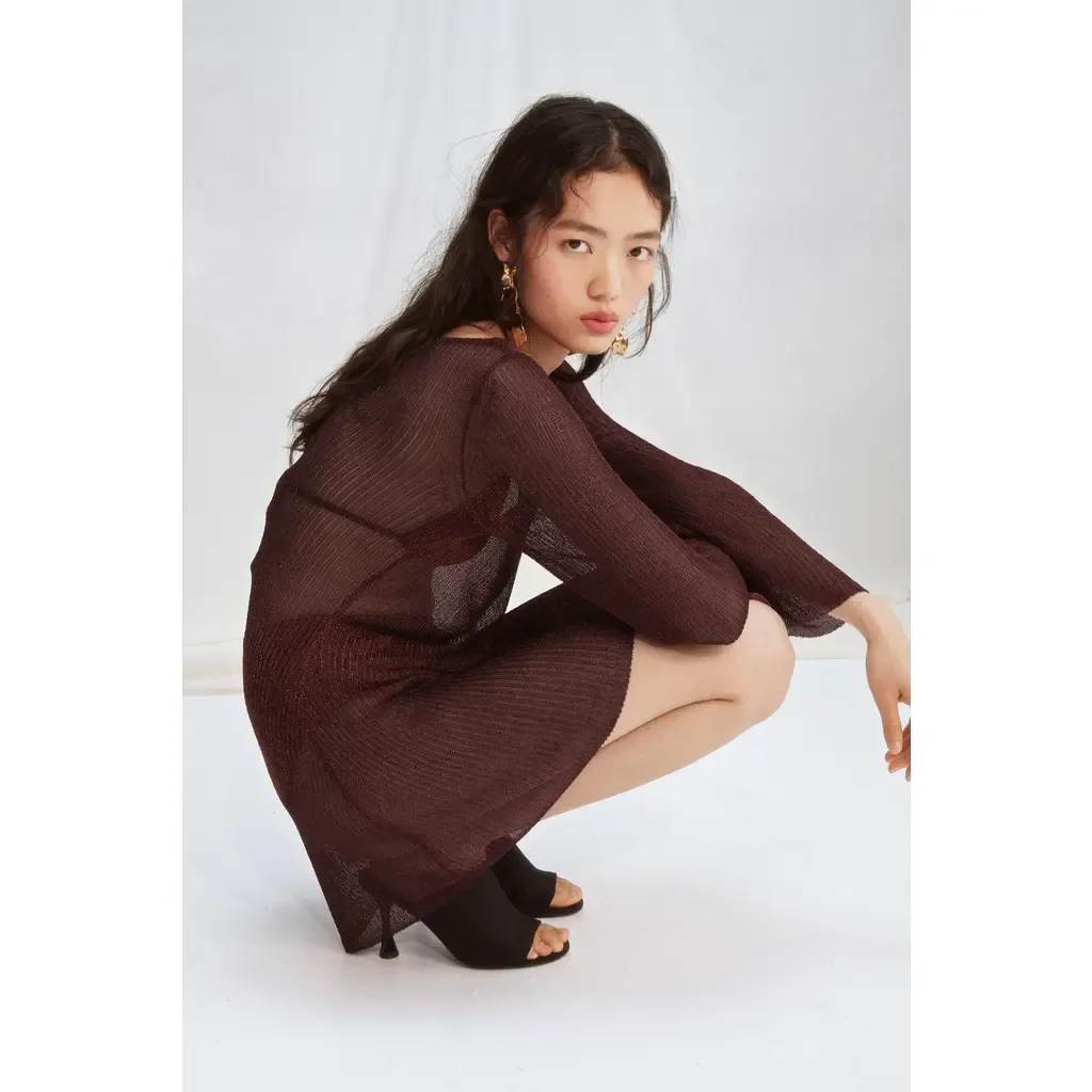 Shimmery Flared-Skirt Dress by H&M