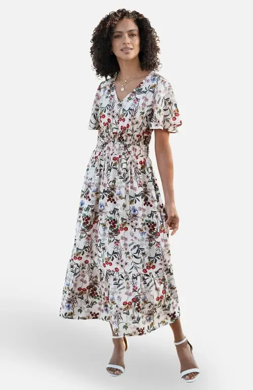 Botanical Print Midi Dress by Yumi
