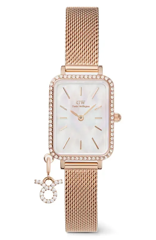 Quadro Charm Mesh Strap Watch by Daniel Wellington