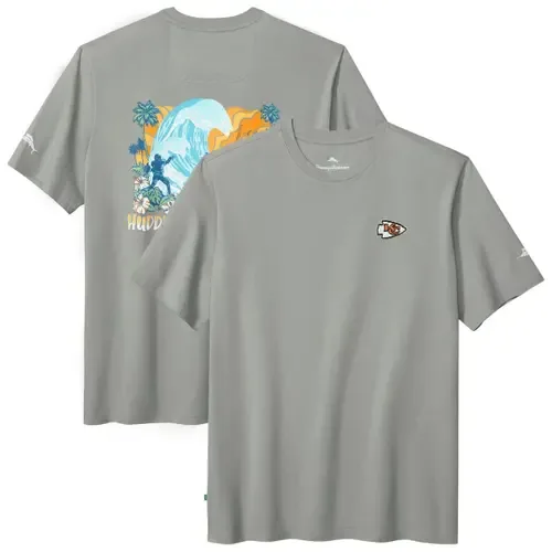 Tommy Bahama Gray Kansas City Chiefs Huddle & Hang Tens T-Shirt by Tommy Bahama