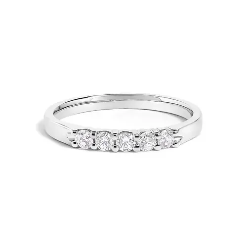 14K Gold 1/4 Ctw Diamond 5 Stone Band Ring by Haus of Brilliance