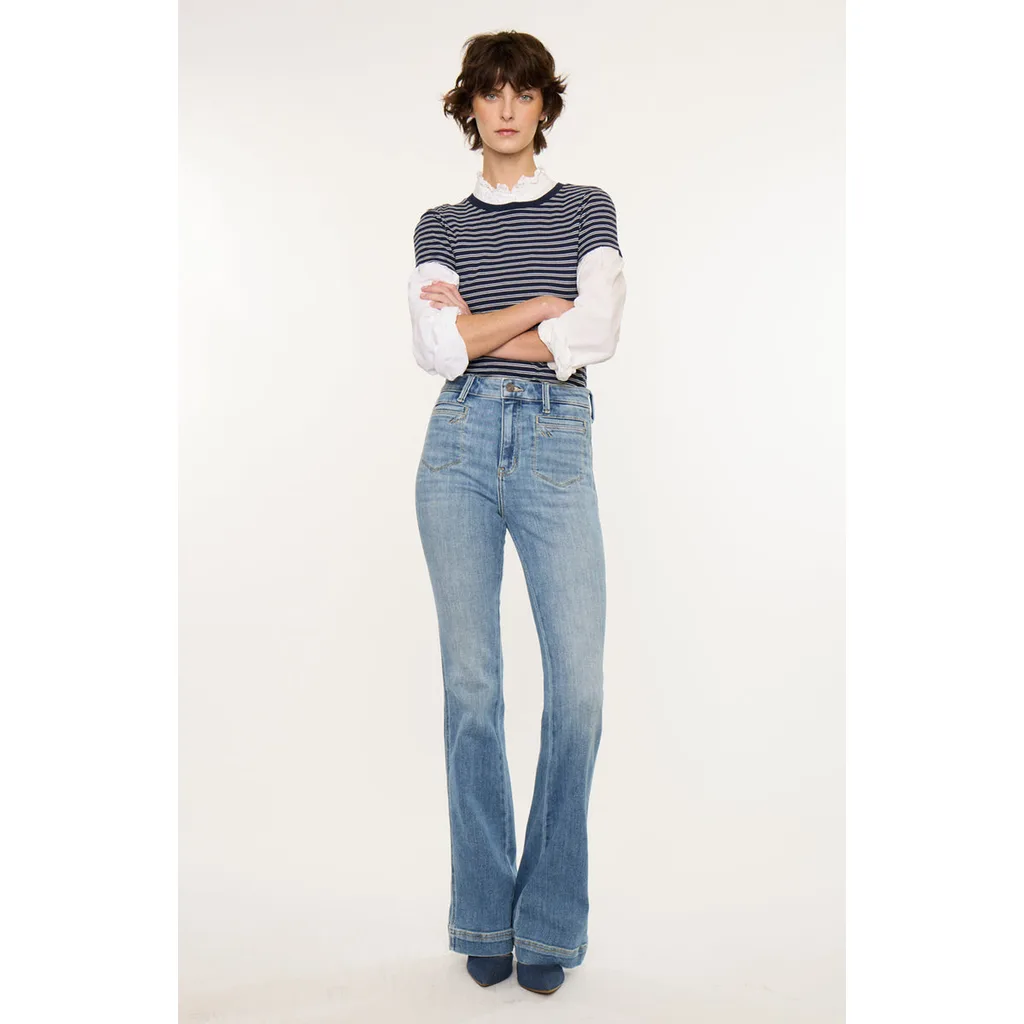 Rachel High Rise Flare Jeans by KanCan