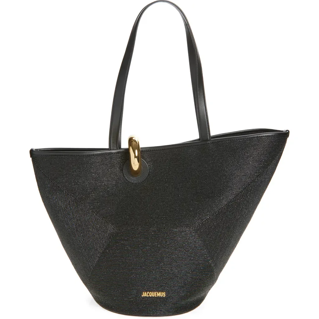 Le Bambolo Nylon Asymmetric Bucket Bag by Jacquemus