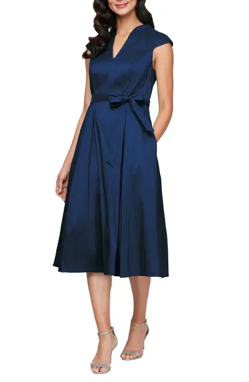 Stretch Taffeta Cocktail Dress by Alex Evenings