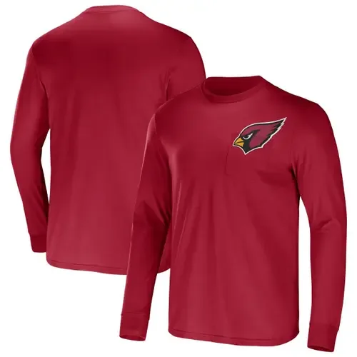 NFL x Darius Rucker Collection by Fanatics Cardinal Arizona Cardinals Team Long Sleeve Pocket T-Shirt by NFL X DARIUS RUCKER