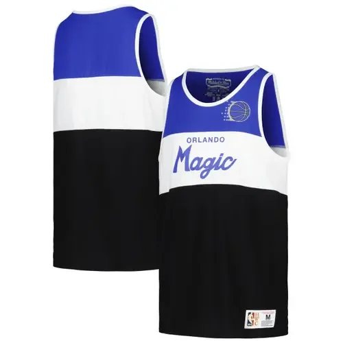 Mitchell & Ness Blue/Black Orlando Magic Hardwood Classics Special Script Tank Top by Mitchell & Ness