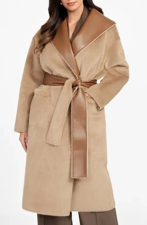Ines Reversible Faux Leather & Faux Fur Coat by Marciano
