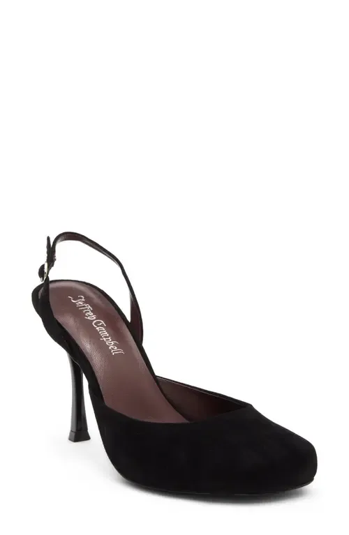 Paws Slingback Pump in Black Suede by Jeffrey Campbell