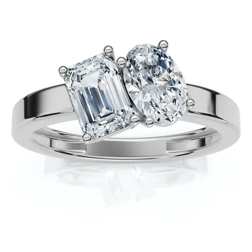 Toi Et Moi 1ct Diamond Ring 14k Gold Lab Grown by Bliss Diamond