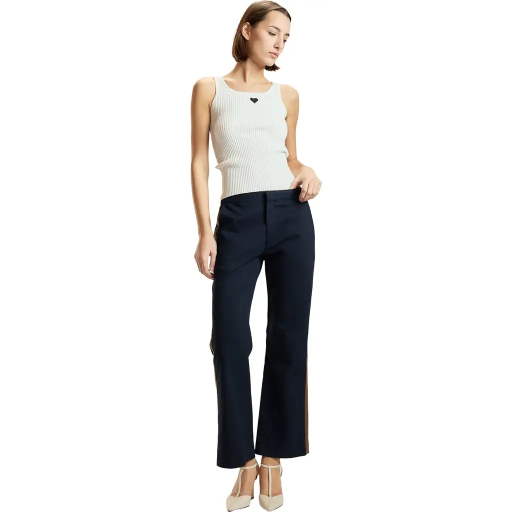 Cotton Cropped Flared Pants by Cynthia Rowley