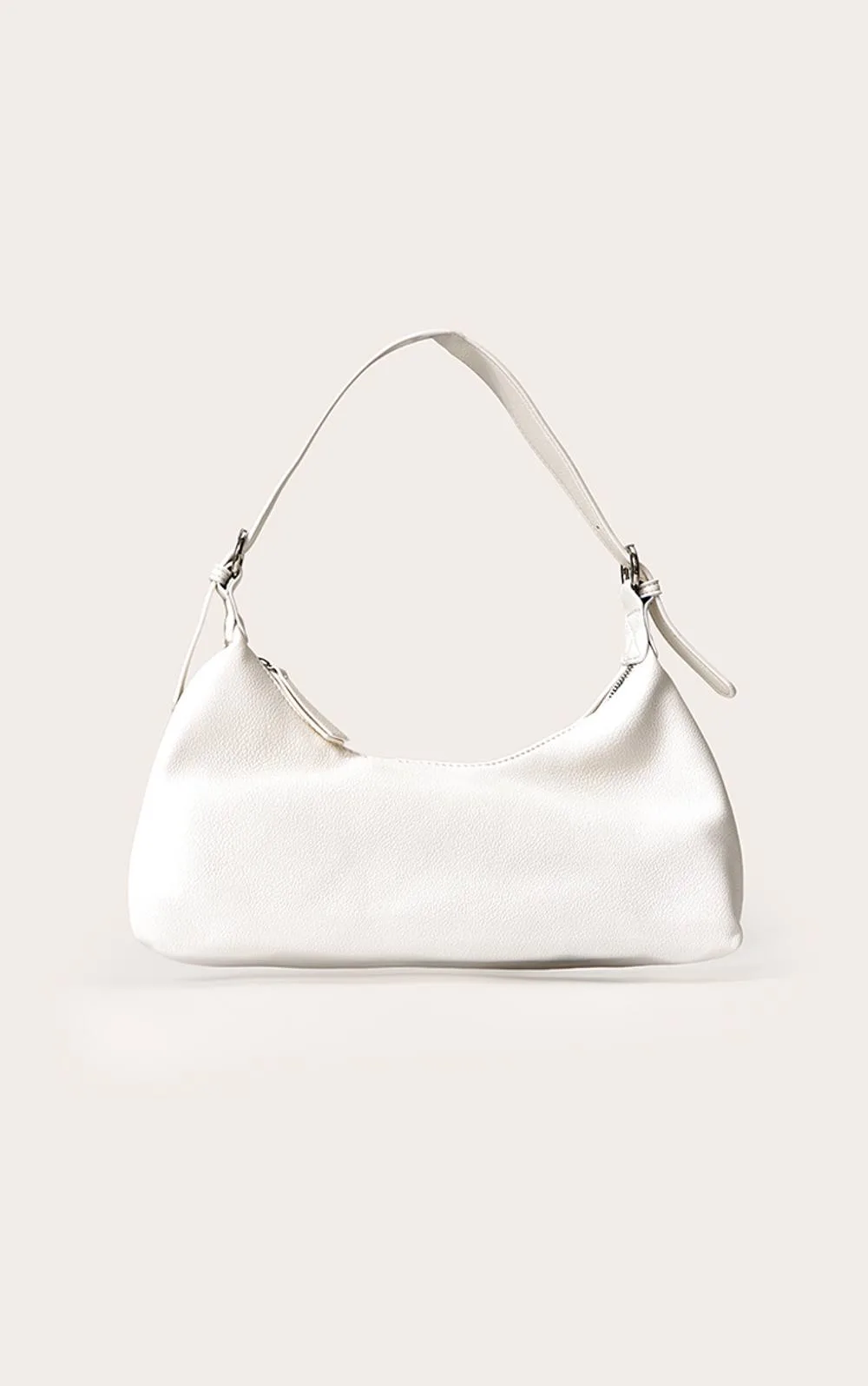 PU Elongated Curved Shoulder Bag