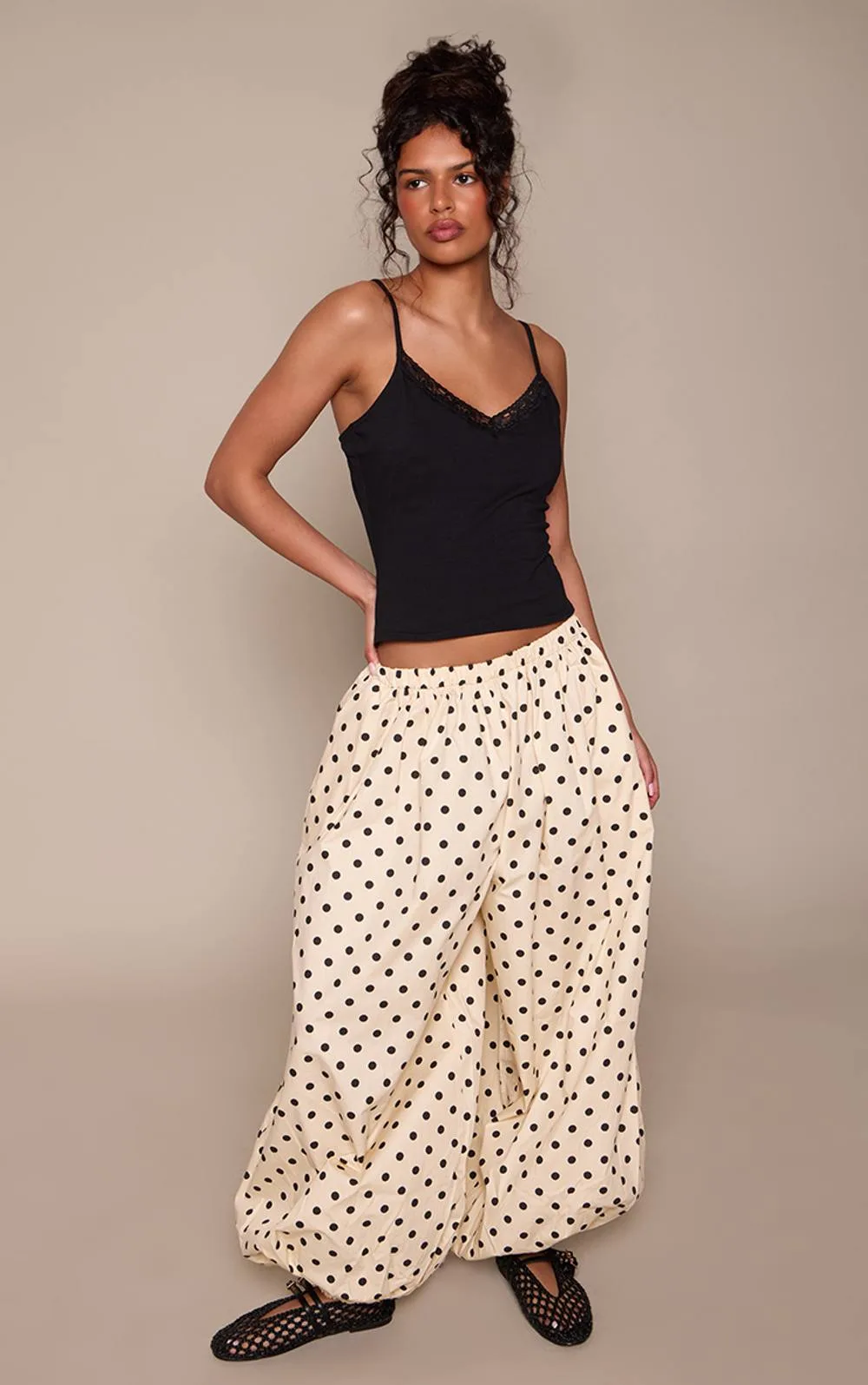 Polka Dot Balloon Trousers by PrettyLittleThing