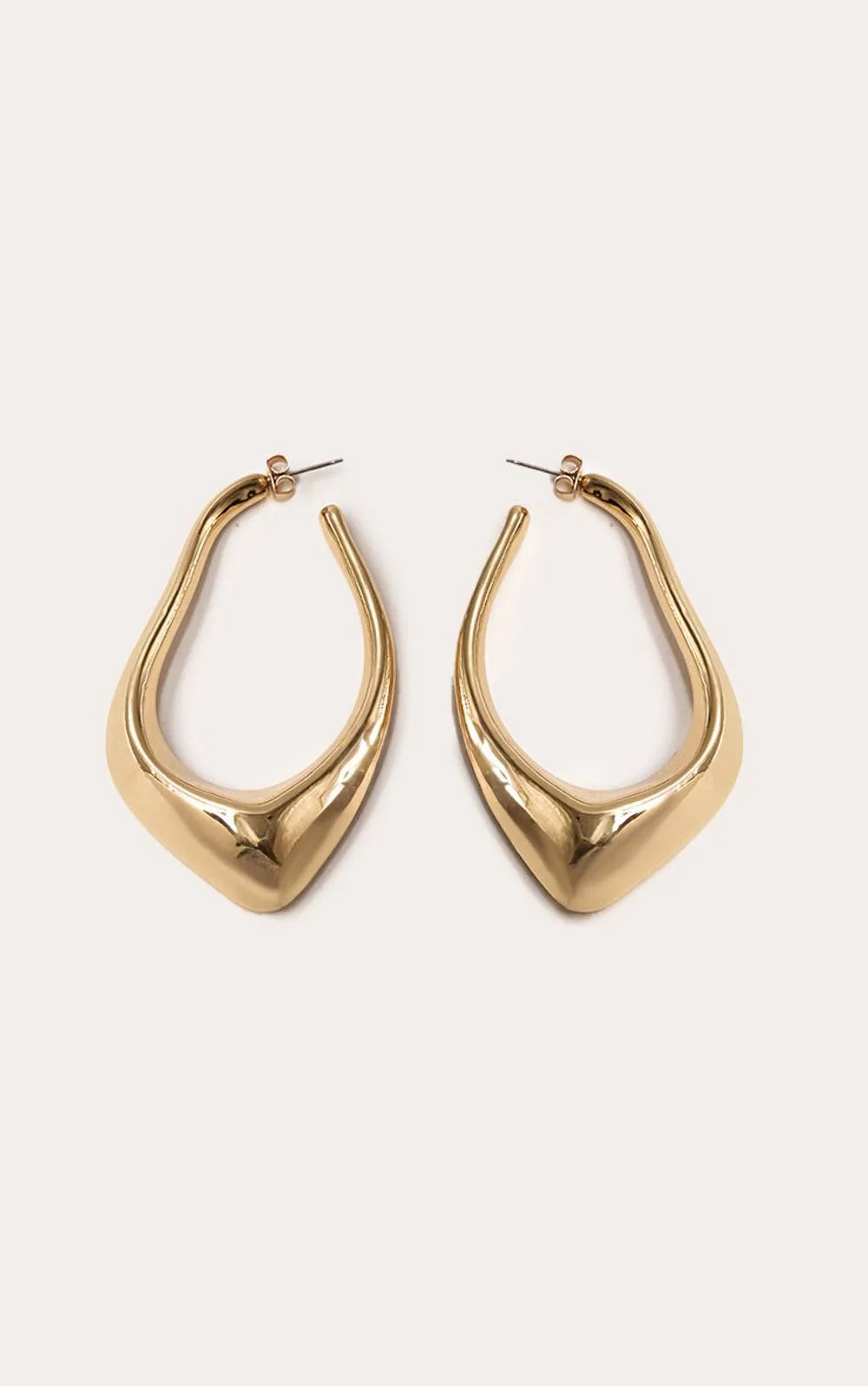 Chunky Abstract Pointed Hoop Earrings by PrettyLittleThing