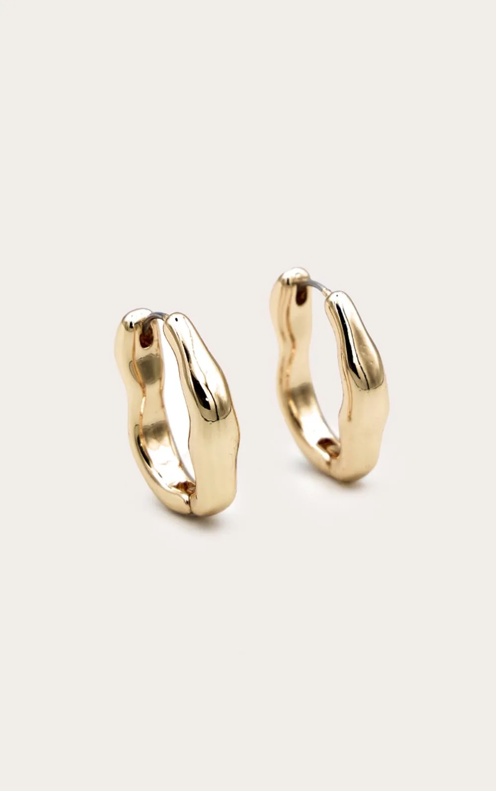 Molten Wave Hoop Earrings by PrettyLittleThing