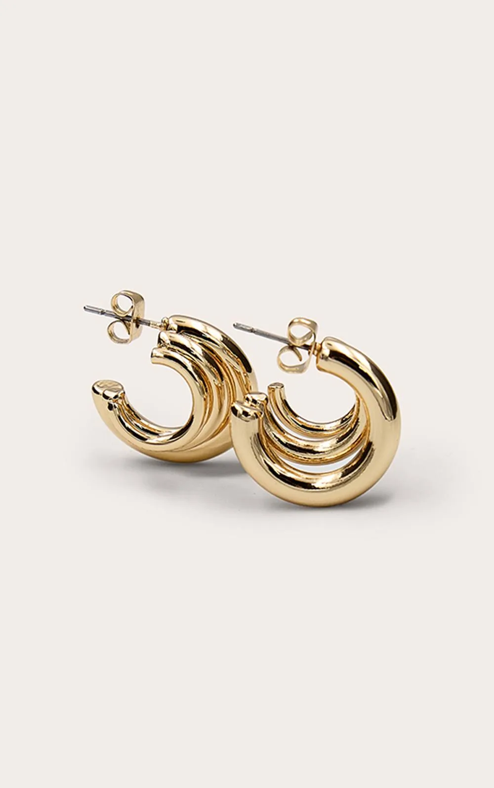 Triple Tube Hoop Earrings by PrettyLittleThing