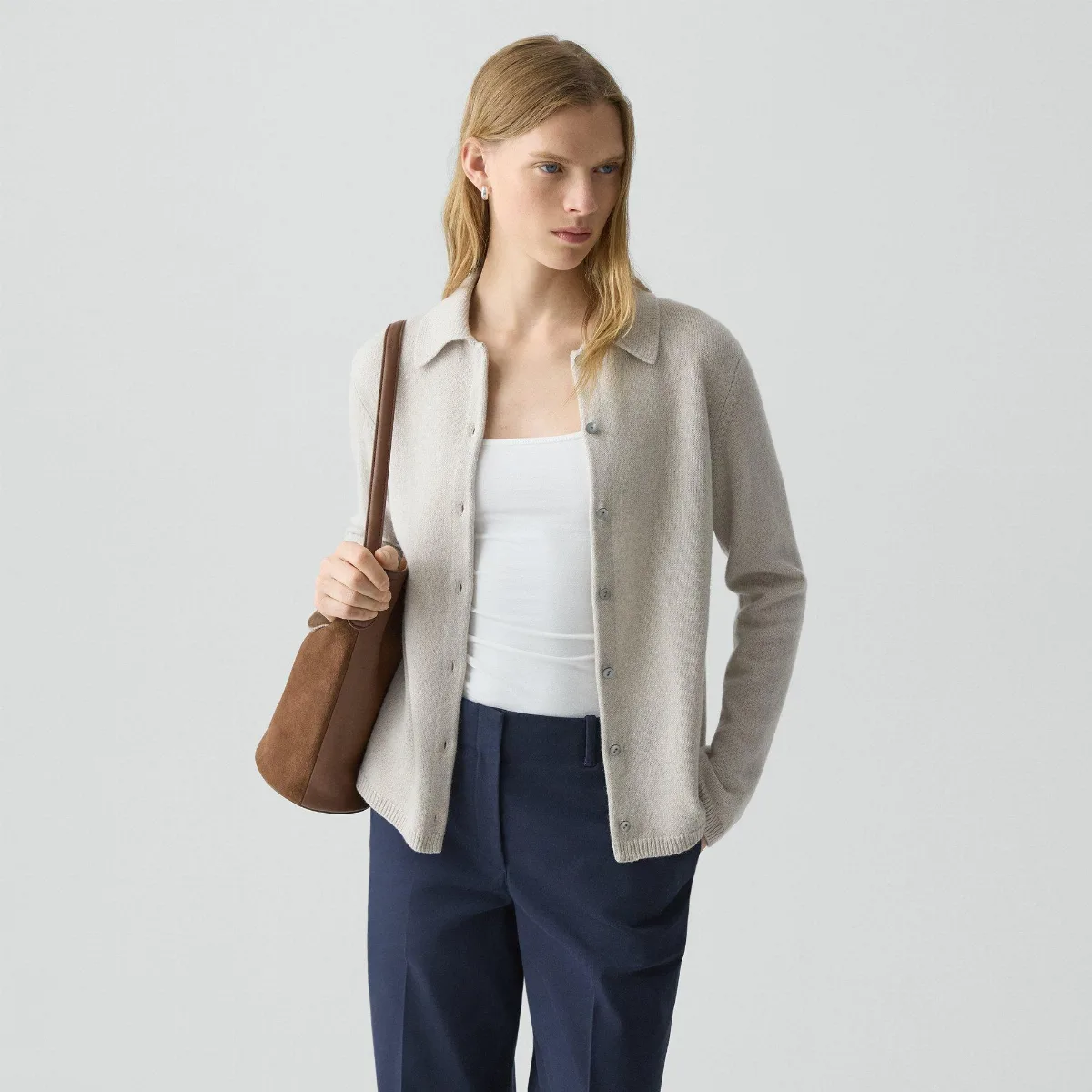 Relaxed Shirt in Recycled Cashmere by Theory