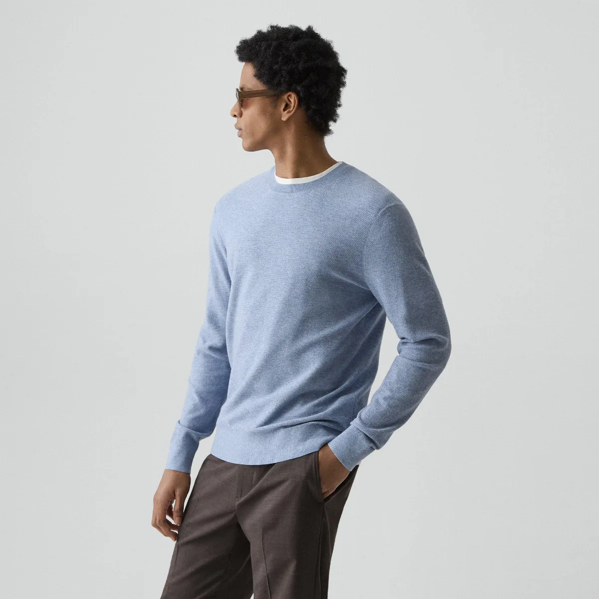 Riland Crewneck Sweater in Light Bilen