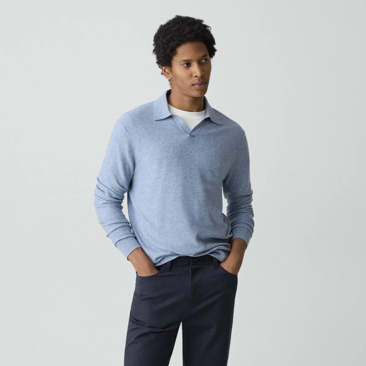 Soris Polo Shirt in Light Bilen by Theory