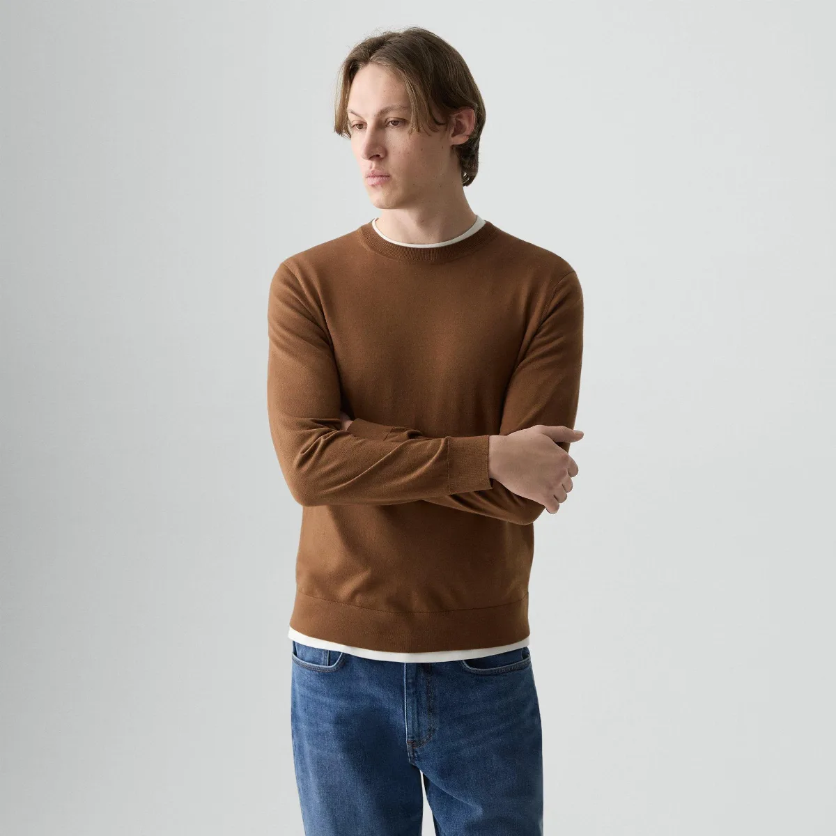 Crewneck Sweater in Regal Wool by Theory