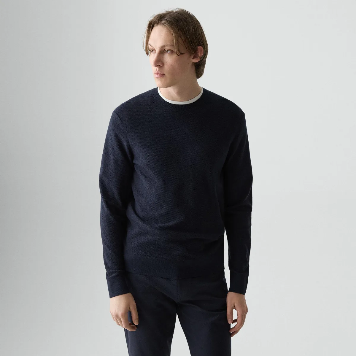 Riland Crewneck Sweater in Light Bilen by Theory