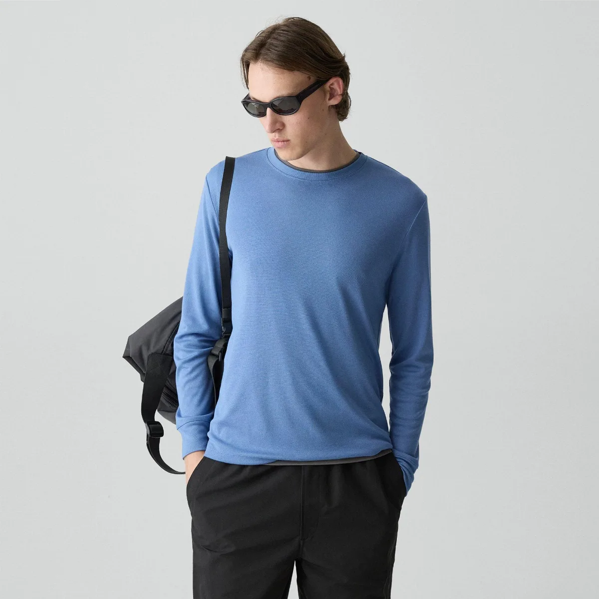Essential Long-Sleeve Tee in Anemone Modal Jersey by Theory