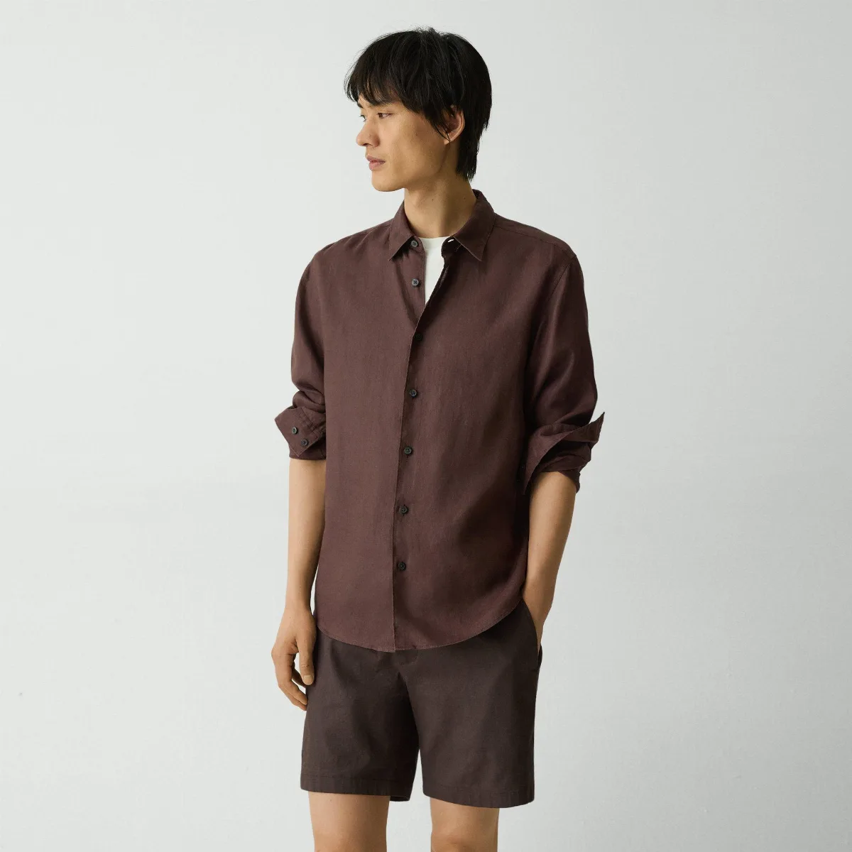 Irving Shirt in Relaxed Linen by Theory