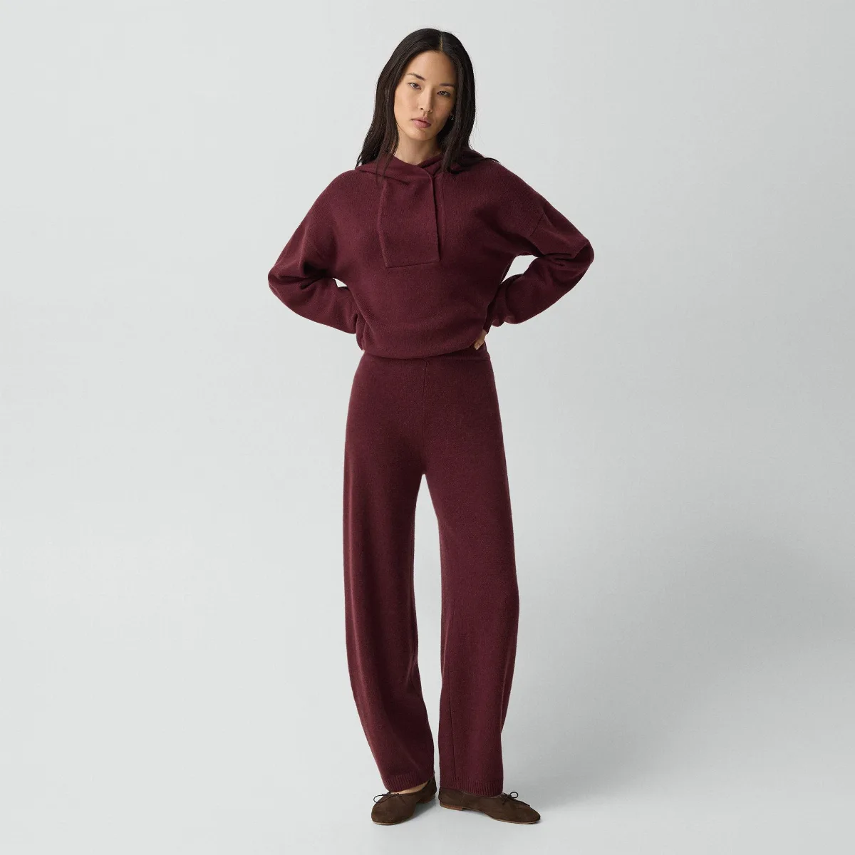 Pull-On Pant in Felted Wool Cashmere by Theory