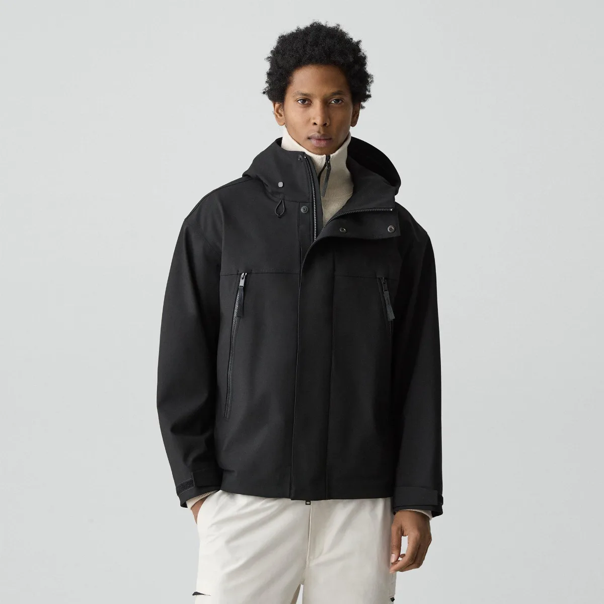 Hooded Jacket in Outer Shell by Theory