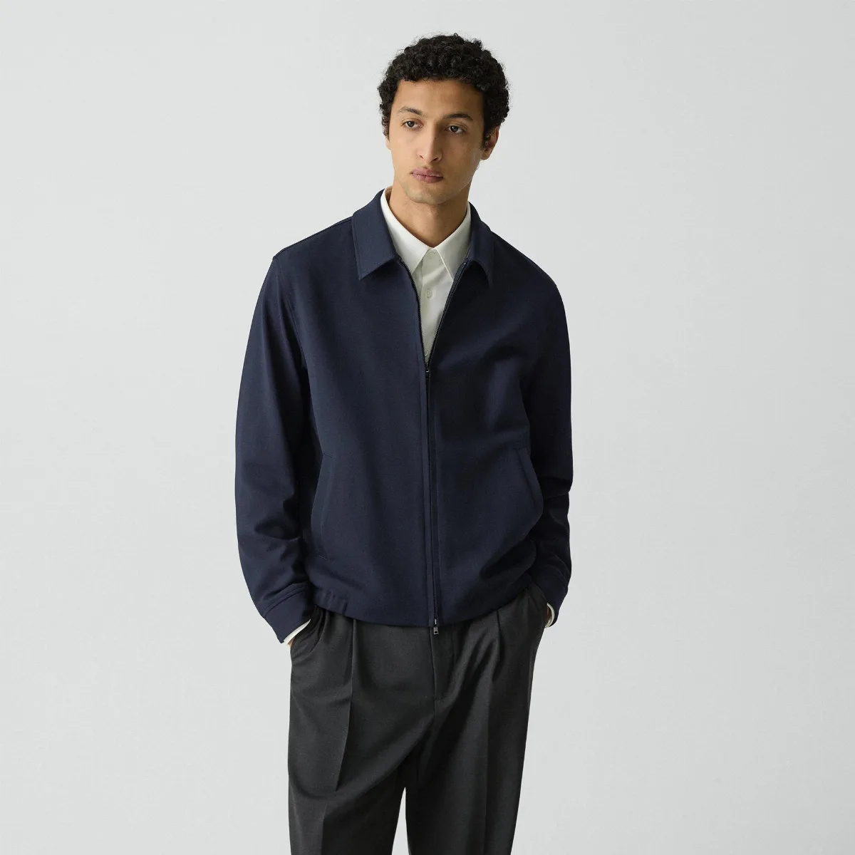 Blouson Zip Jacket in Precision Piqu by Theory