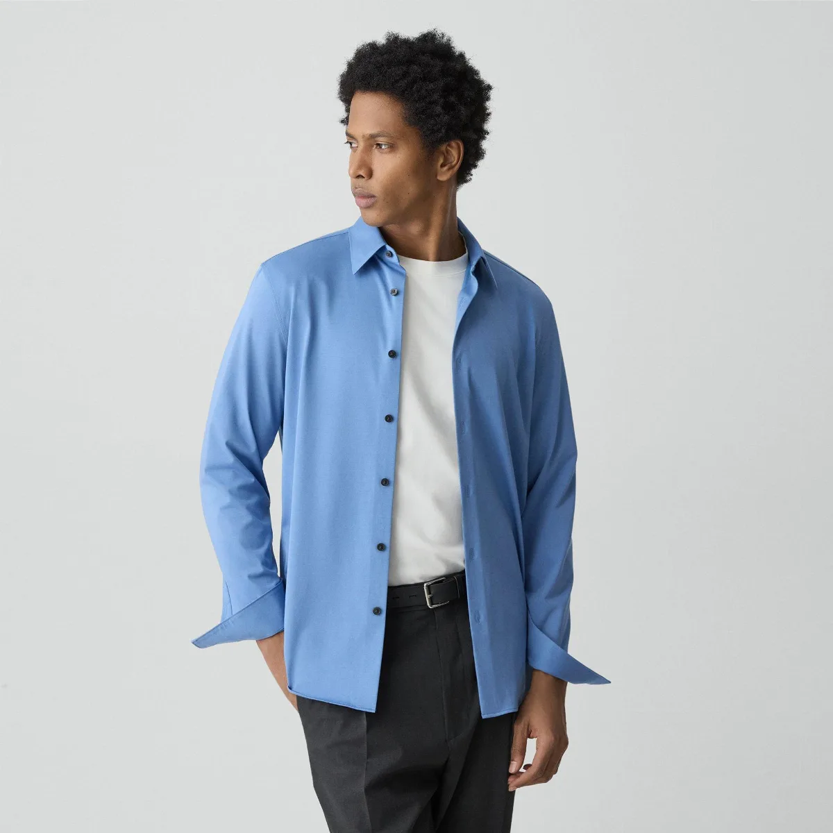 Sylvain Shirt in Structure Knit by Theory