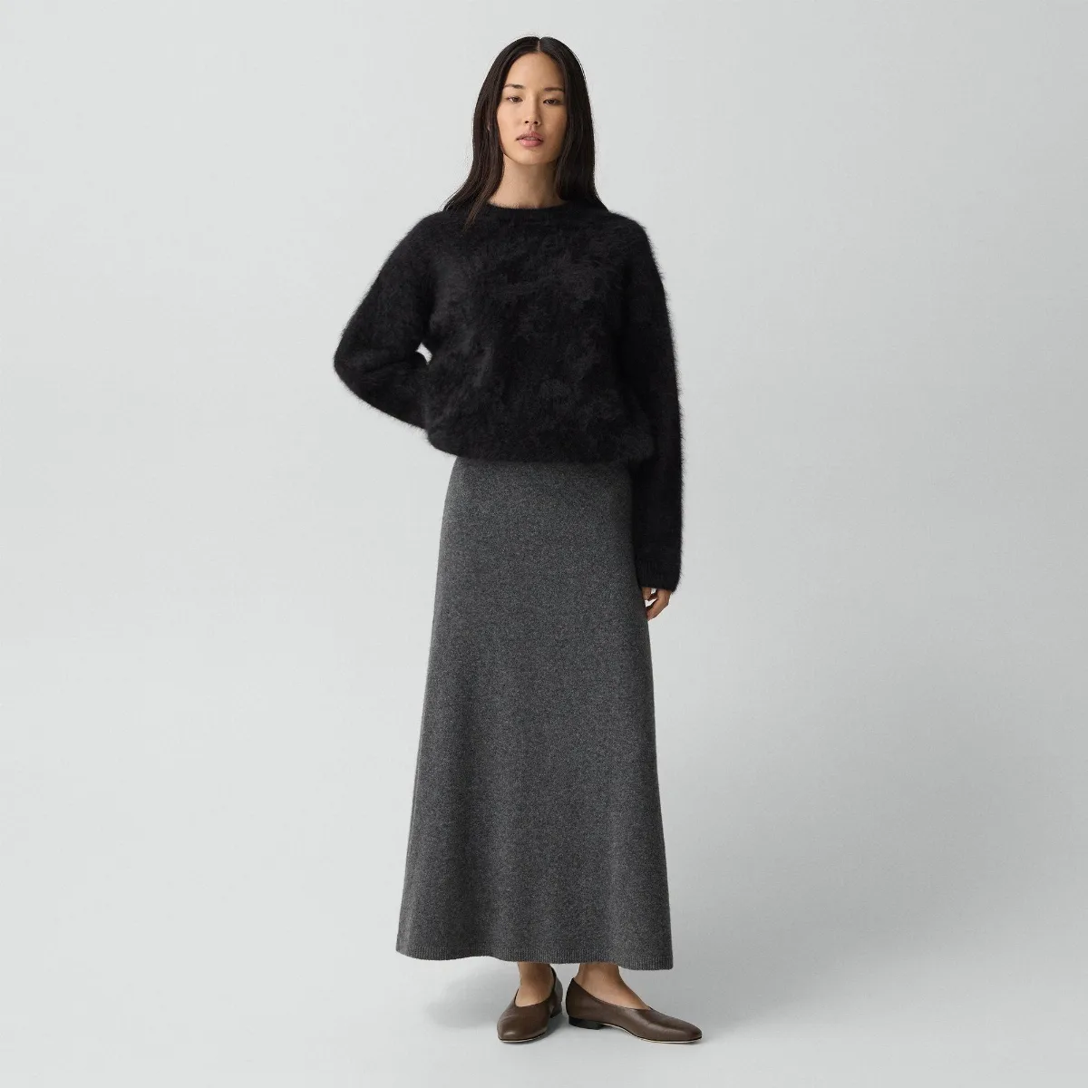Knit Pull-On Skirt in Astor Wool by Theory