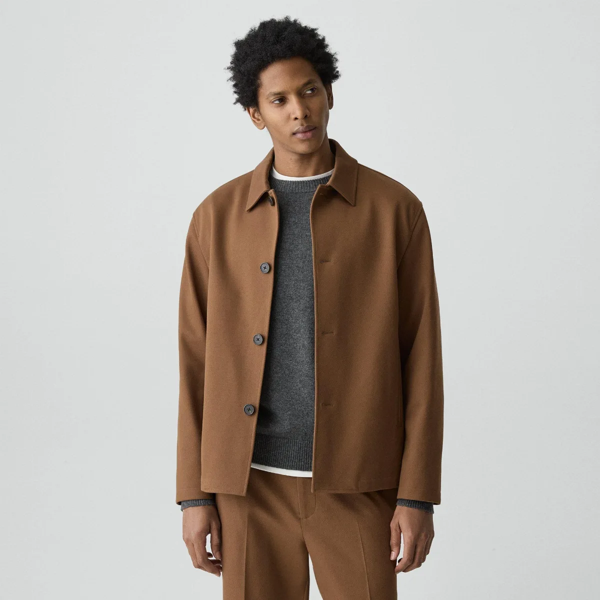 Chore Coat in Knit Twill by Theory