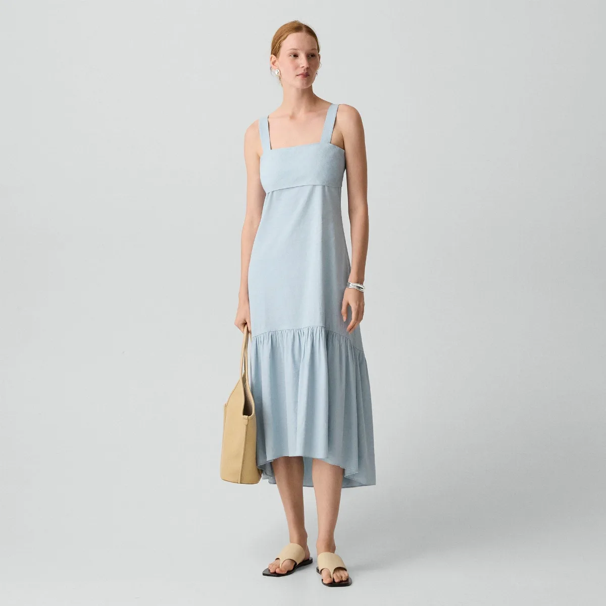 Tie-Back Dress in Good Linen