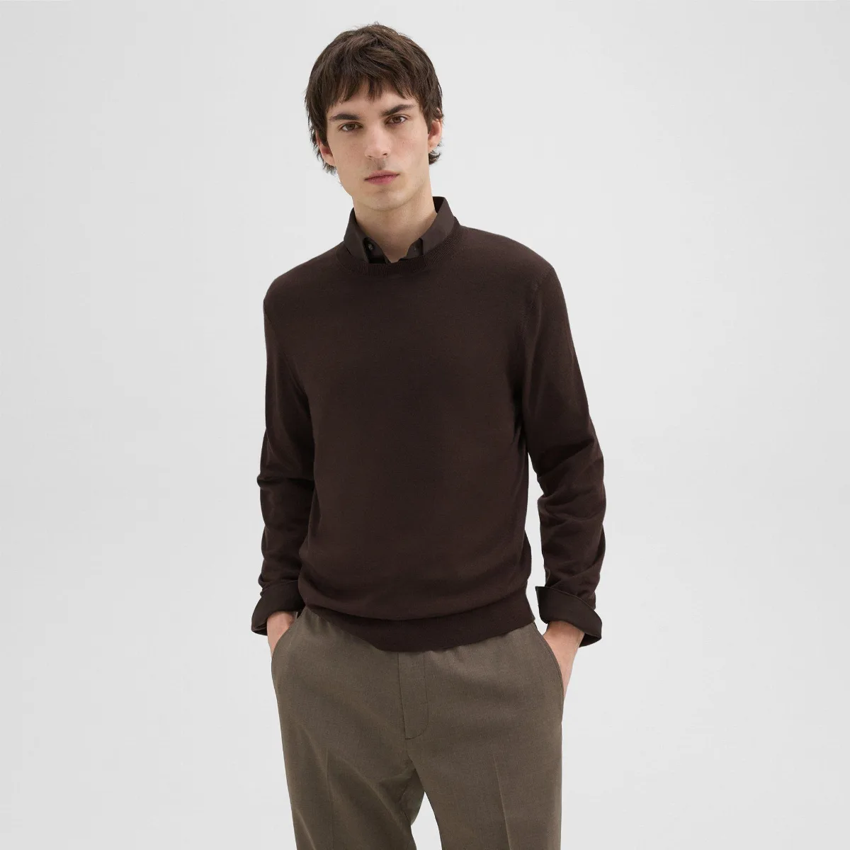 Crewneck Sweater in Regal Wool by Theory