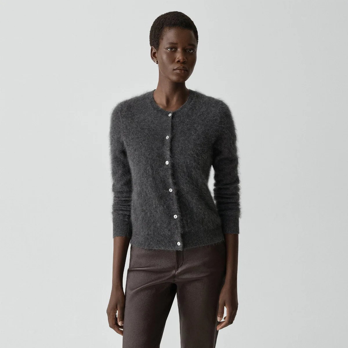 Brushed Cardigan in Airy Cashmere by Theory