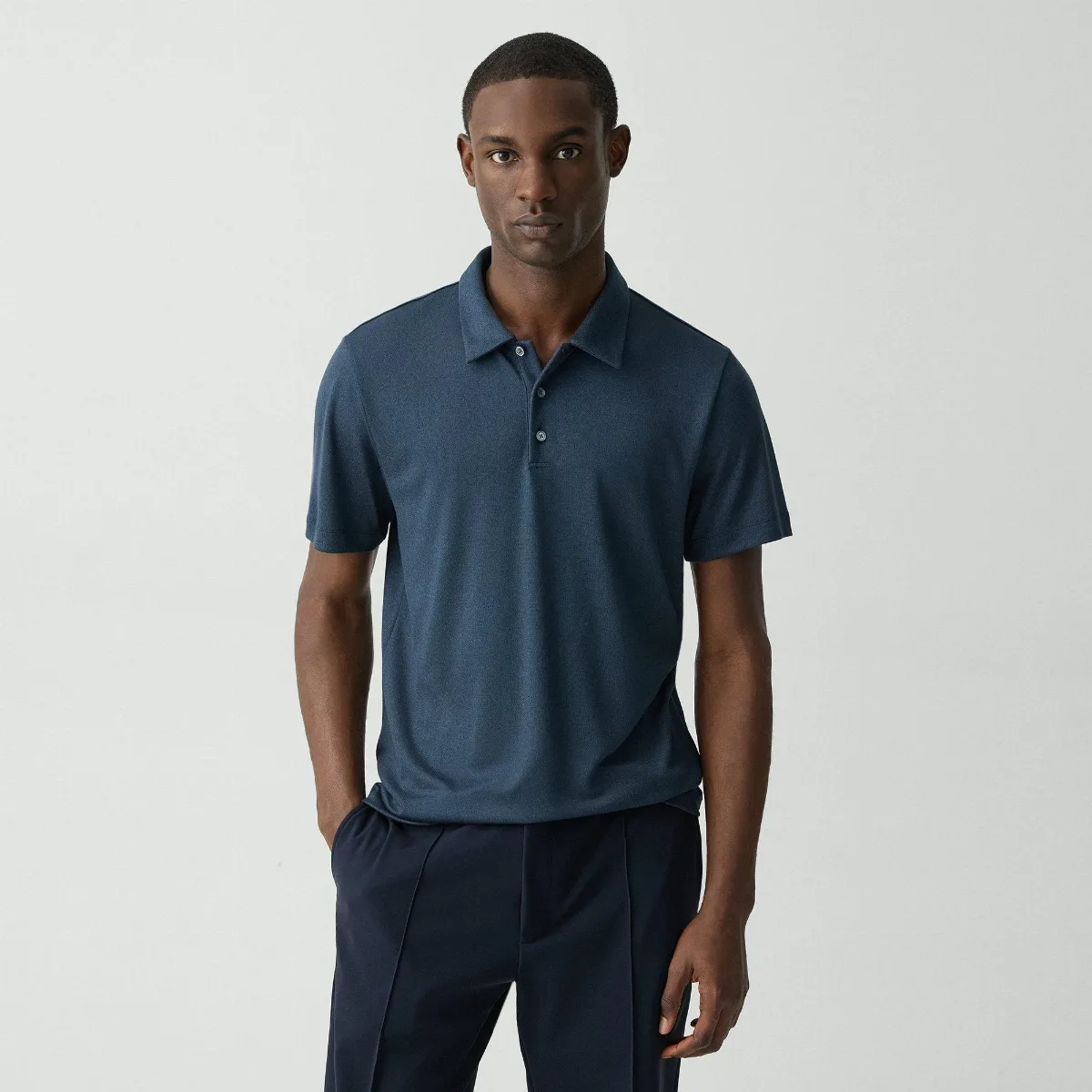 Bron Polo Shirt in Anemone Modal Jersey by Theory