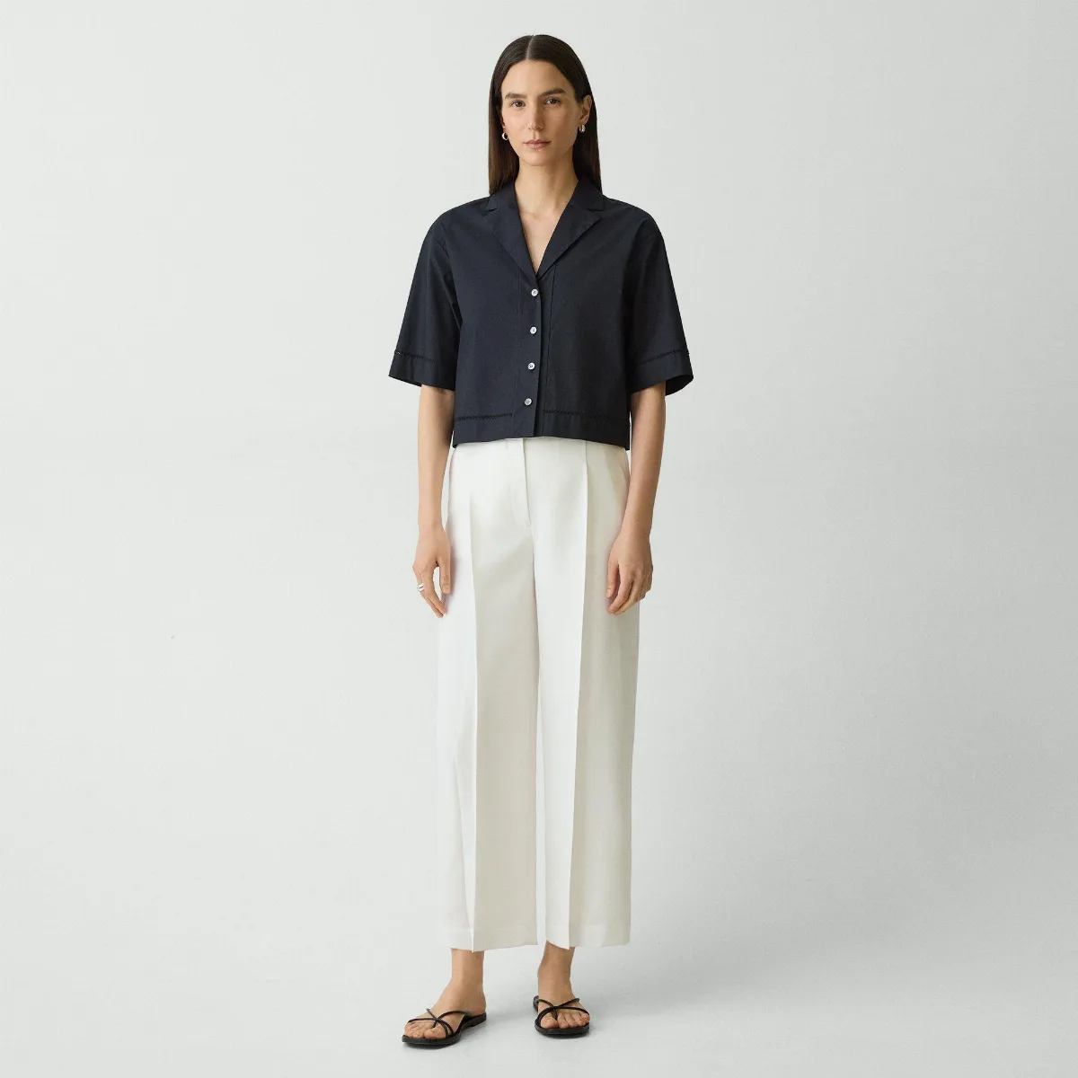 Deep Pleat Pant in City Twill by Theory